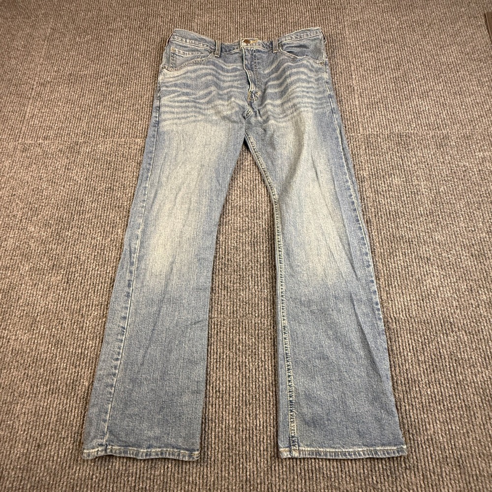Levi Strauss Signature Mens W36 L30 Bootcut Jeans Blue Denim Medium Wash